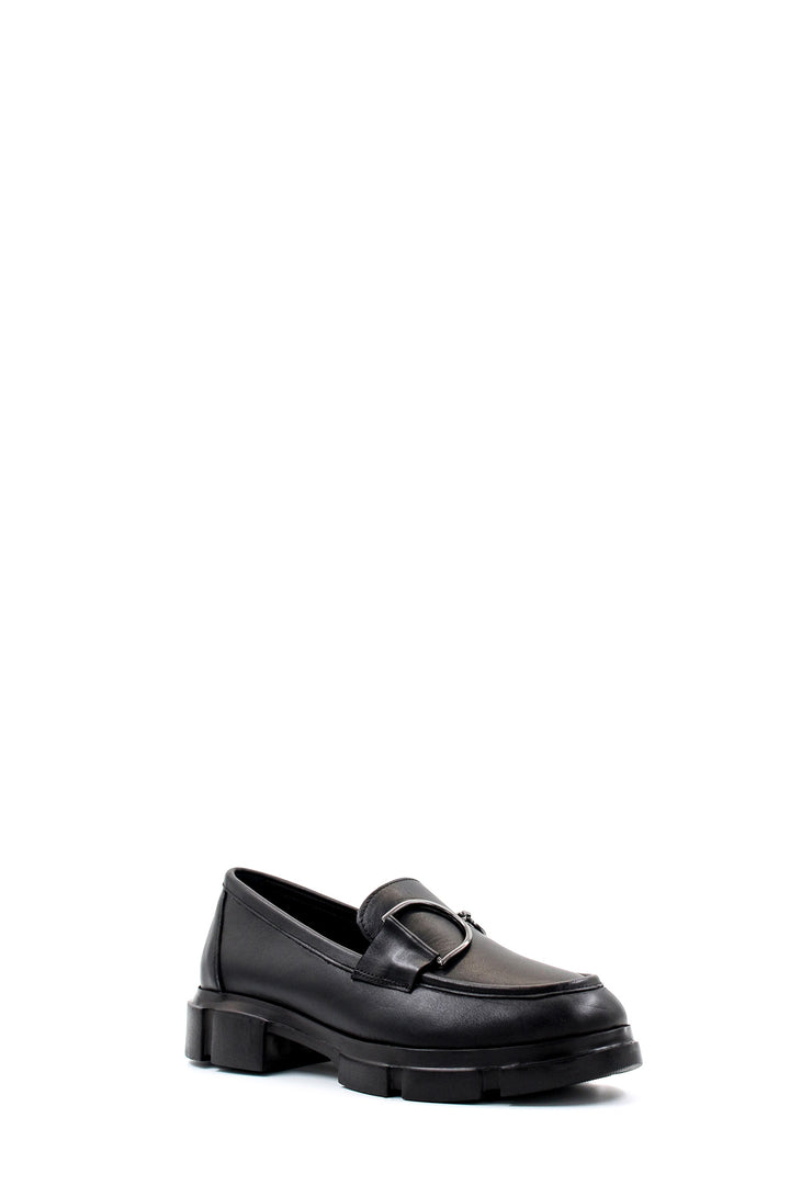FST Genuine Leather Women's Casual Shoes 408ZA708-504 Black - Dublin