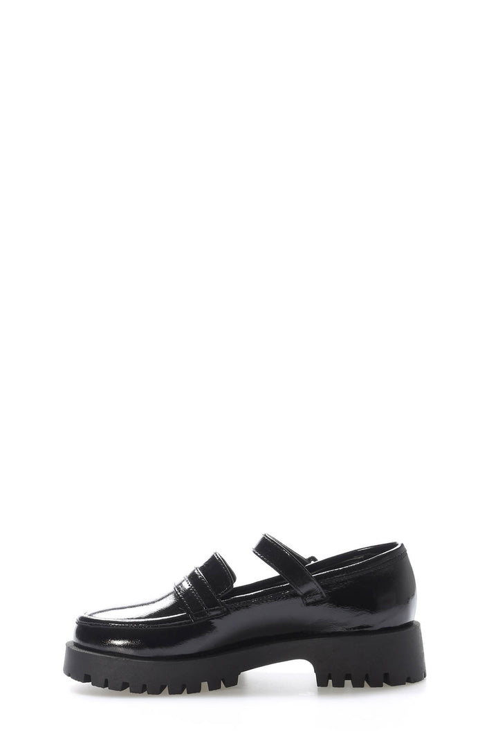 FST Genuine Leather Women's Casual Shoes 581ZA2830 Black Patent - Bletchley