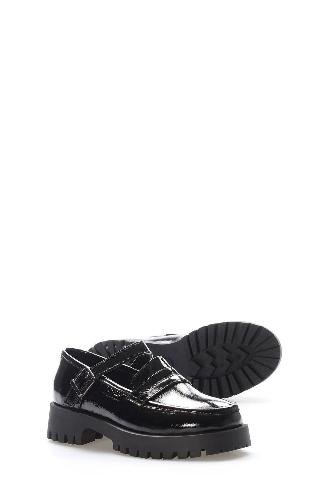FST Genuine Leather Women's Casual Shoes 581ZA2830 Black Patent - Bletchley