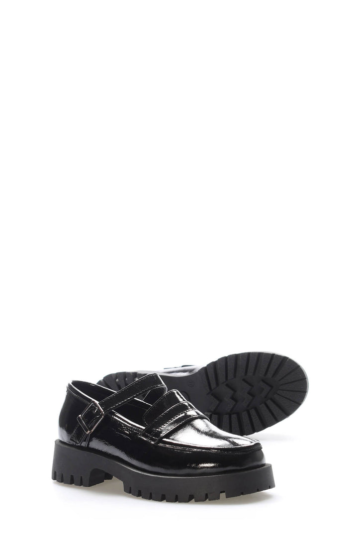 FST Genuine Leather Women's Casual Shoes 581ZA2830 Black Patent - Bletchley