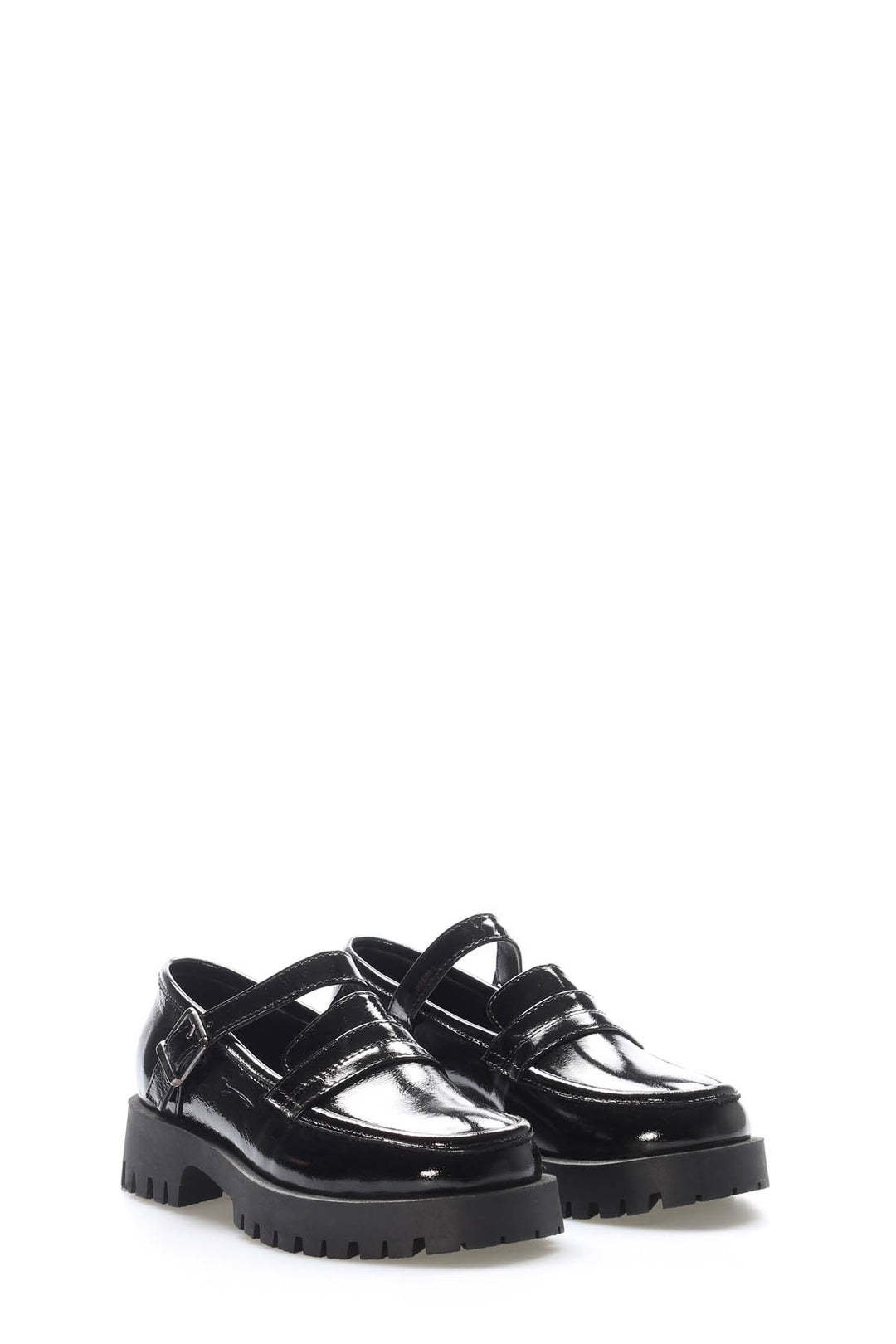 FST Genuine Leather Women's Casual Shoes 581ZA2830 Black Patent - Bletchley