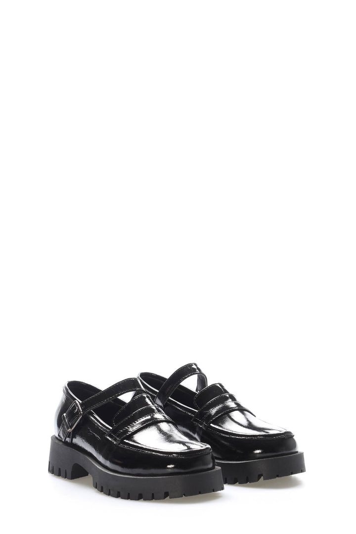 FST Genuine Leather Women's Casual Shoes 581ZA2830 Black Patent - Bletchley