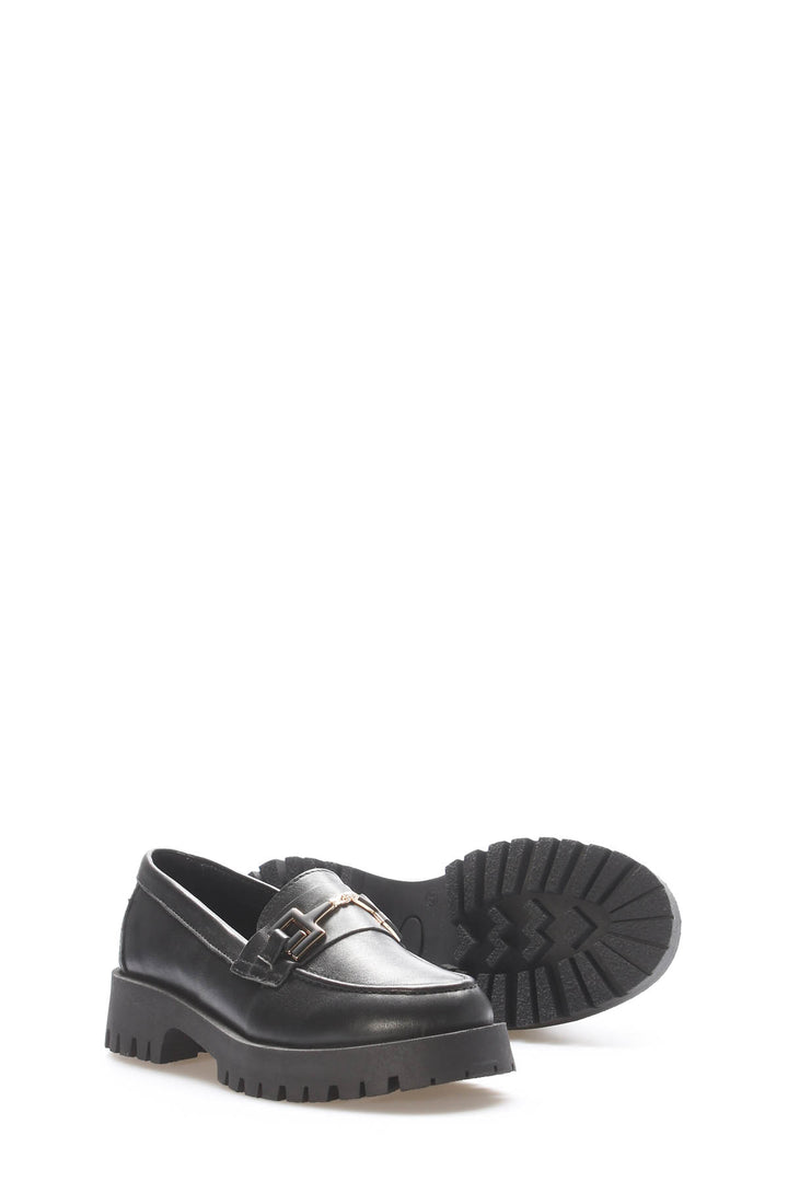 FST Genuine Leather Women's Casual Shoes 581ZA2854 Black - Texas City