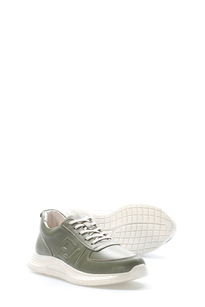 FST Genuine Leather Women's Casual Shoes 583ZA2502 GREEN - Bergkamen