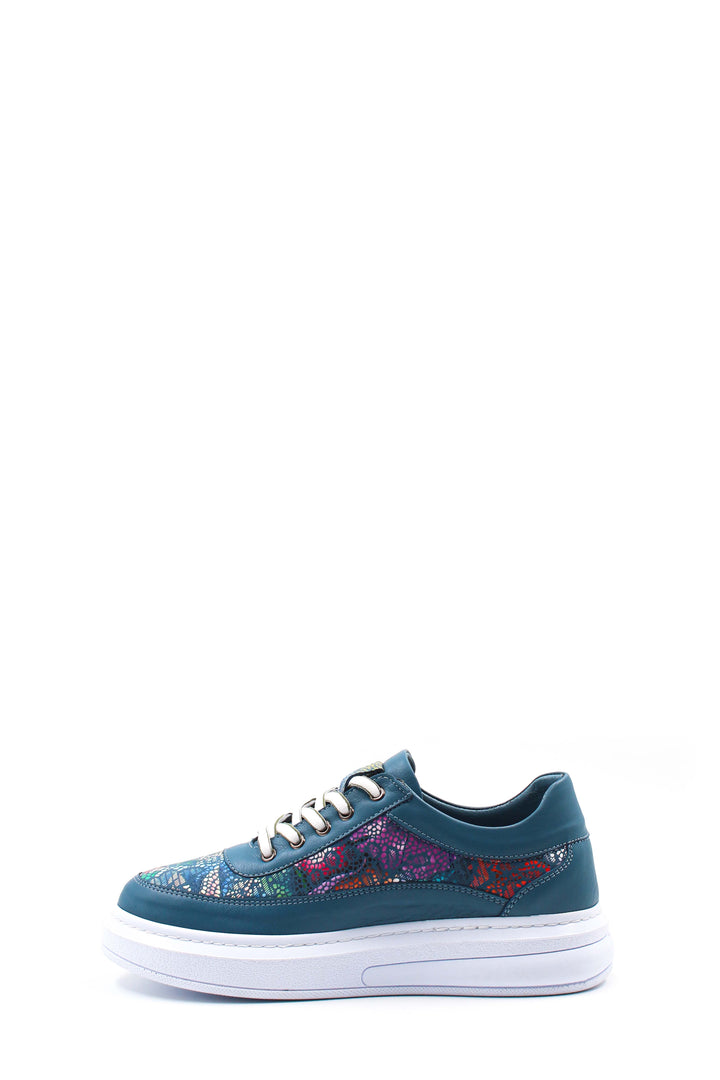 FST حذاء كاجوال نسائي جلد طبيعي 583ZA7025 DENIM BLUE - كاليدون