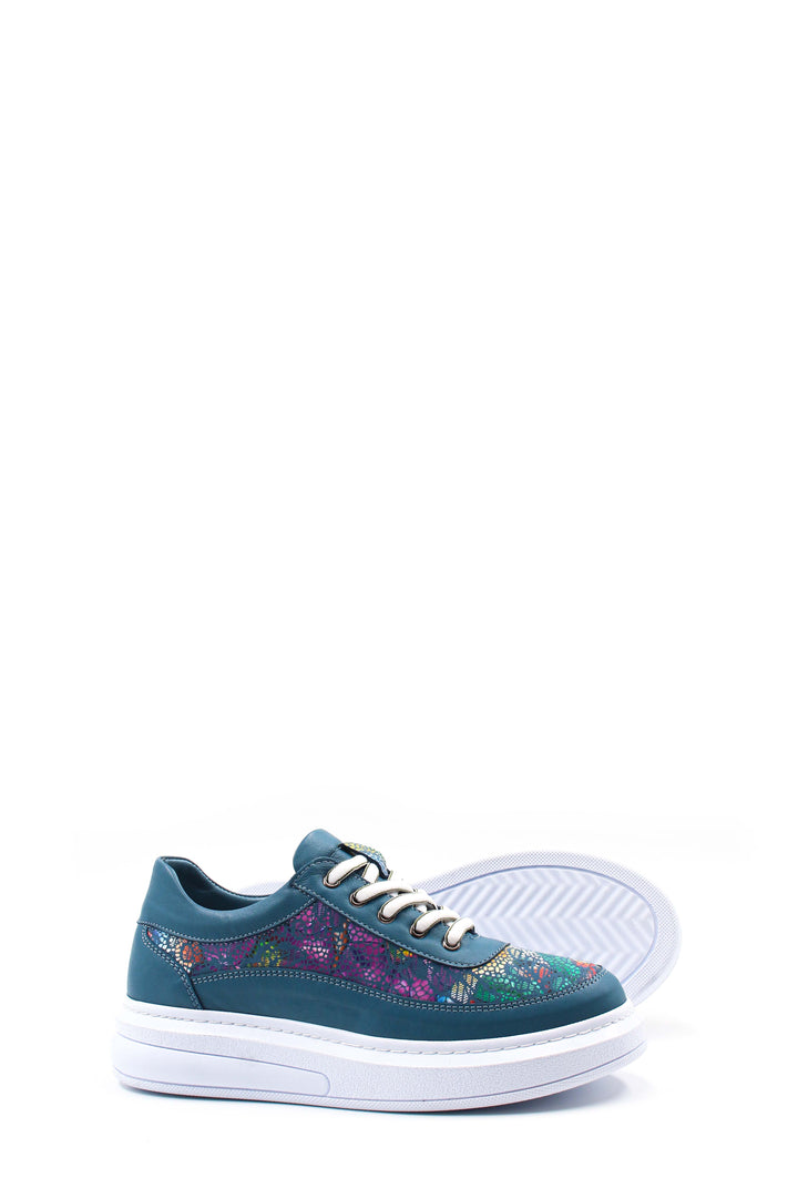 FST حذاء كاجوال نسائي جلد طبيعي 583ZA7025 DENIM BLUE - كاليدون