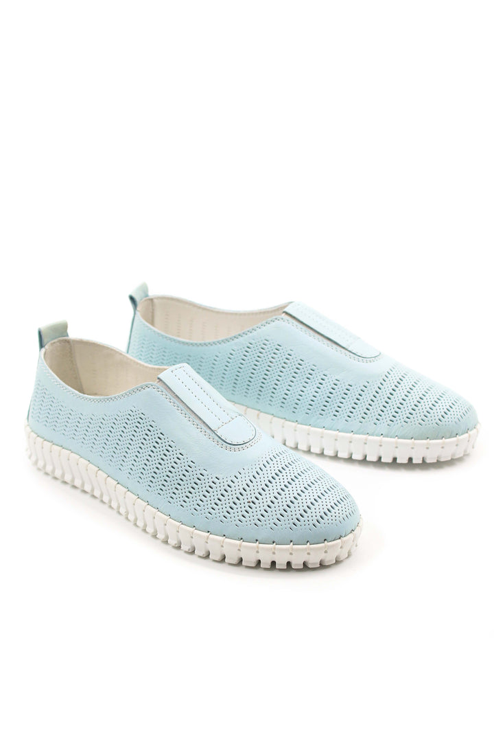 FST Genuine Leather Women's Casual Shoes 934ZA106LZR Blue - Ixtlahuacán de los Membrillos