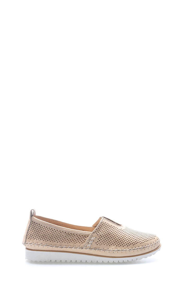 FST Genuine Leather Women's Casual Shoes 972ZA109L Beige - Lakewood