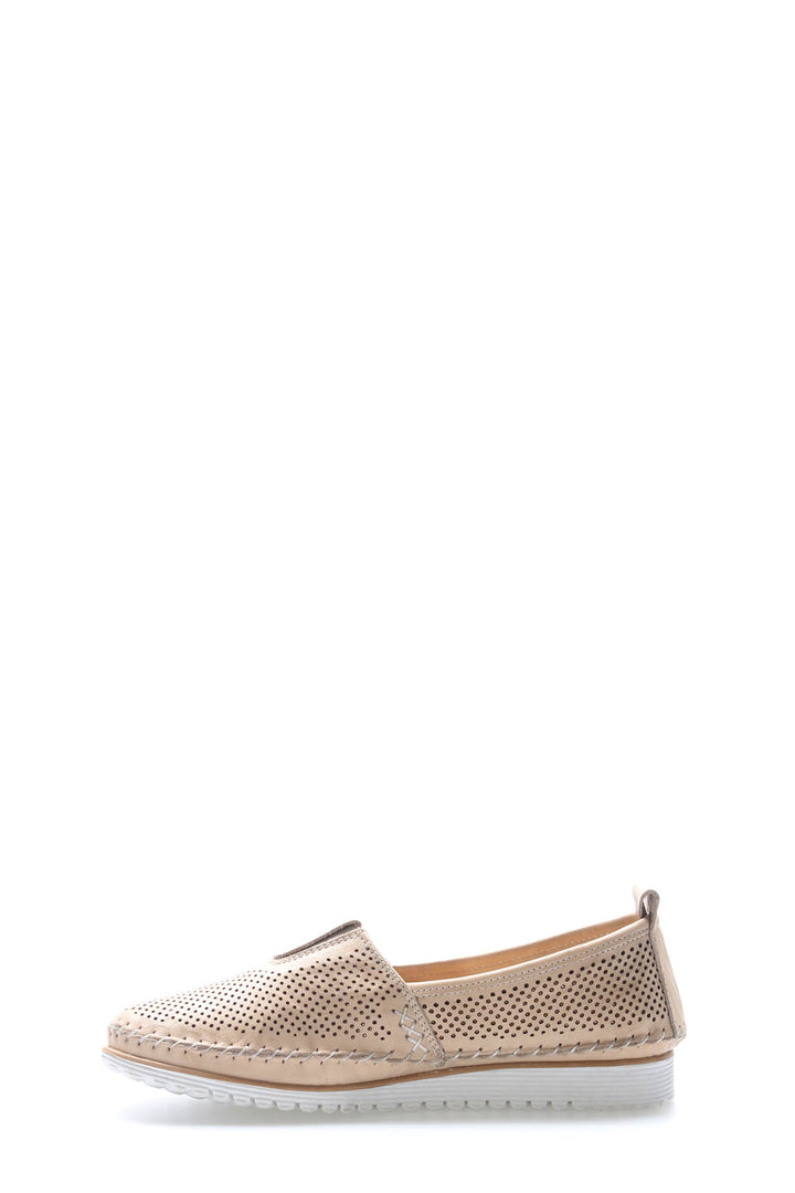 FST Genuine Leather Women's Casual Shoes 972ZA109L Beige - Lakewood