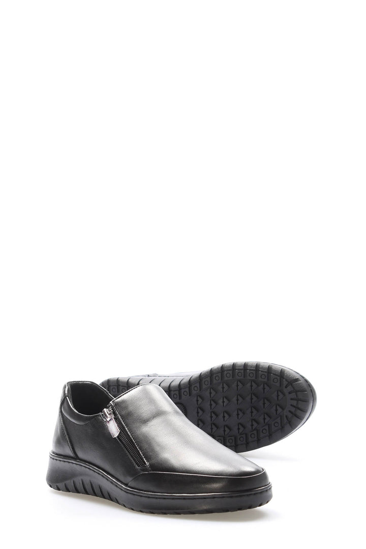 FST Genuine Leather Women's Casual Shoes 972ZA7512 Black - Jeffersonville