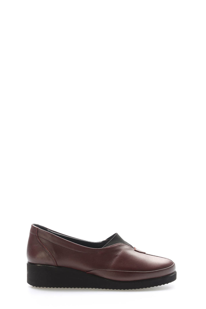 FST Genuine Leather Women's Casual Shoes 972ZA7905 Burgundy - Marl