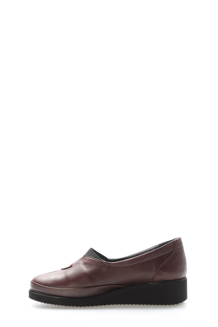 FST Genuine Leather Women's Casual Shoes 972ZA7905 Burgundy - Marl