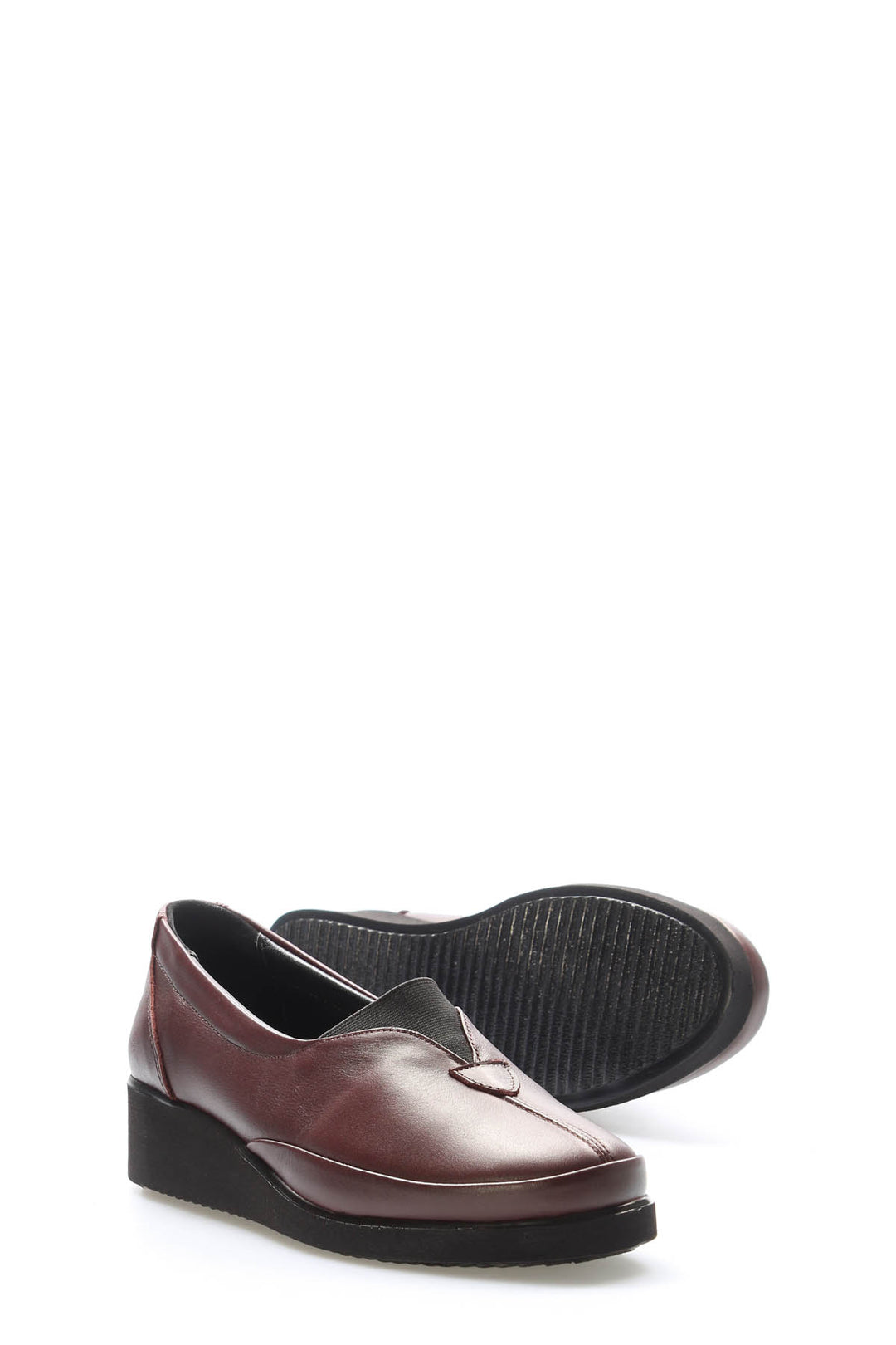 FST Genuine Leather Women's Casual Shoes 972ZA7905 Burgundy - Marl