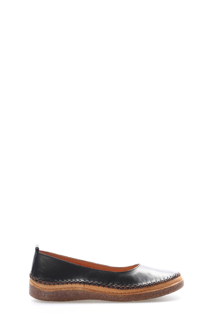 FST Genuine Leather Women's Casual Shoes 972ZA8203 Black - Ajax