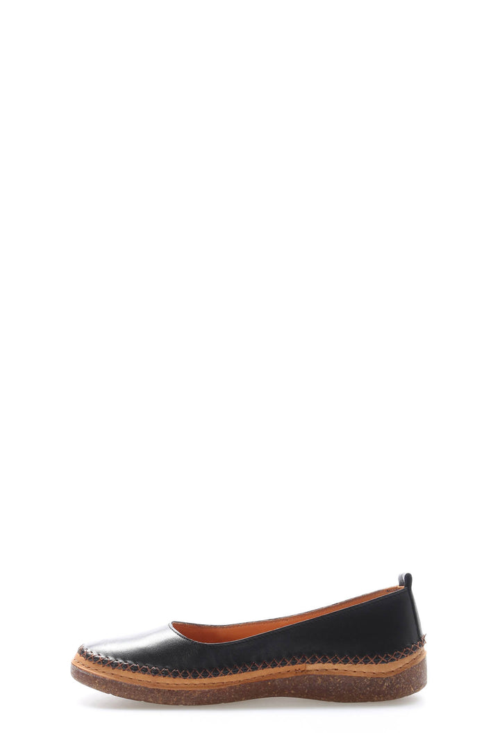FST Genuine Leather Women's Casual Shoes 972ZA8203 Black - Ajax
