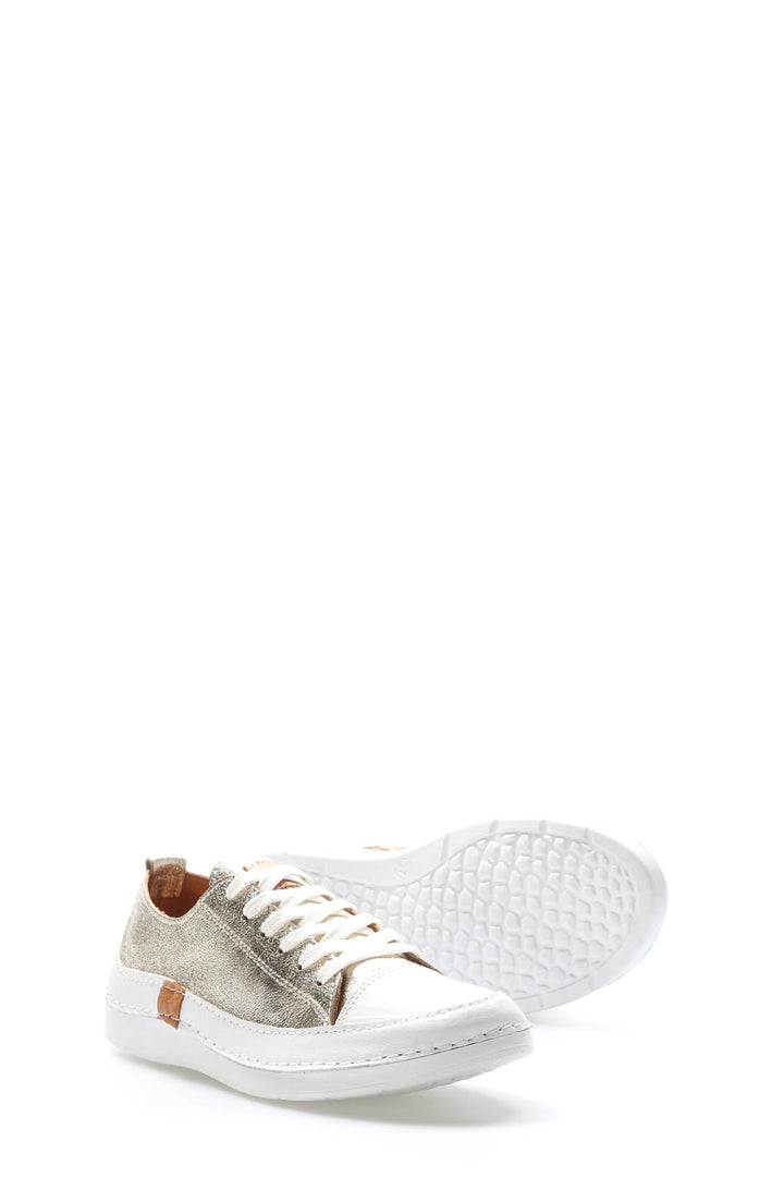 FST Genuine Leather Women's Casual Shoes 972ZA8260 Gold - Geelong