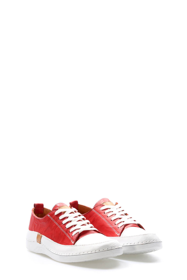 FST Genuine Leather Women's Casual Shoes 972ZA8260 Red - Woodbridge