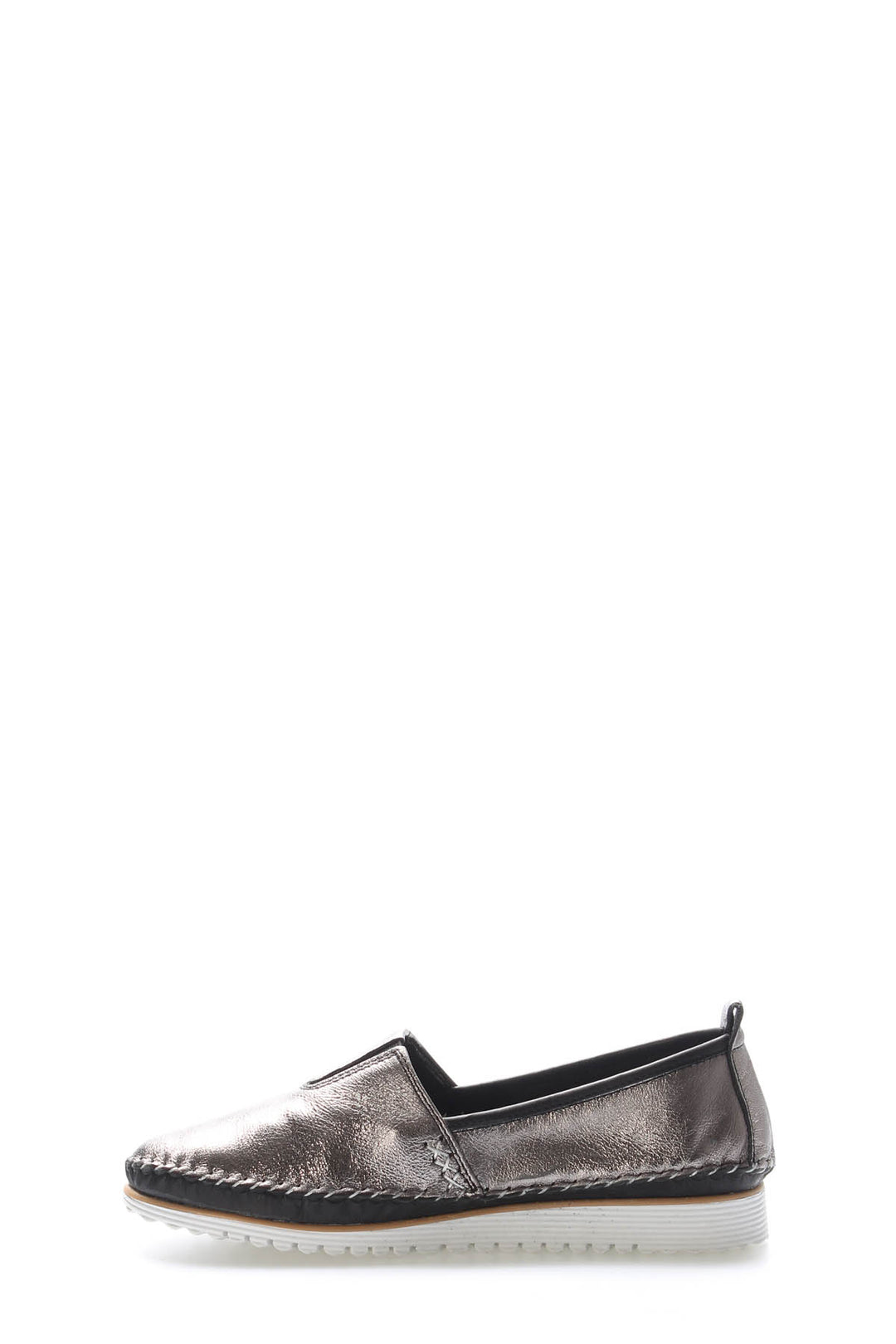 FST Genuine Leather Women's Casual Slippers 972ZA108 Platinum - Monterotondo