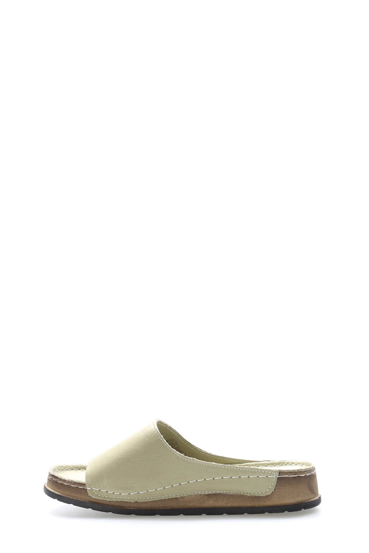 FST Genuine Leather Women's Platform Heel Mule 972ZA309 Avocado - Alytus