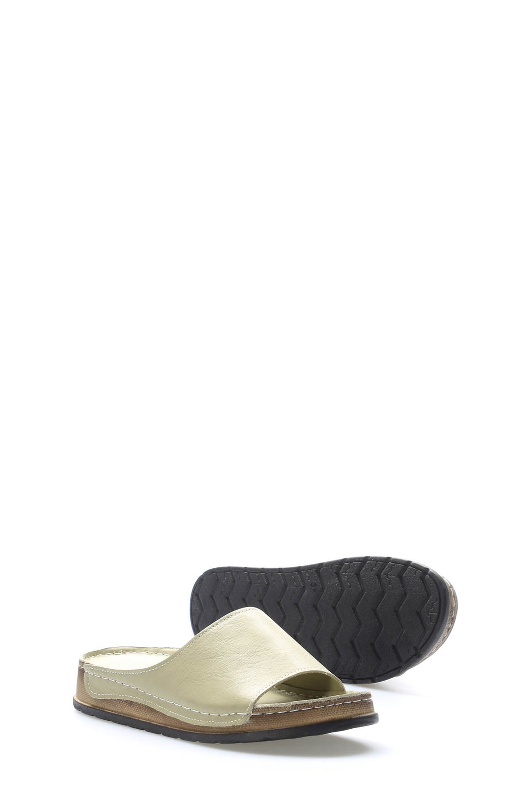FST Genuine Leather Women's Platform Heel Mule 972ZA309 Avocado - Alytus