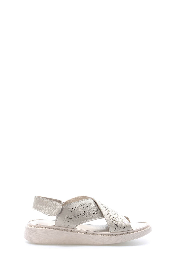 FST Genuine Leather Women's Mule Heel Slippers 972ZA455 Gray - Haverstraw