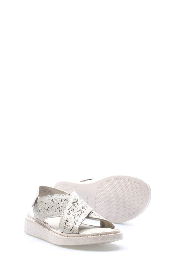 FST Genuine Leather Women's Mule Heel Slippers 972ZA455 Gray - Haverstraw