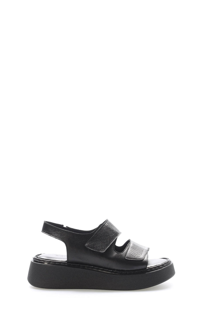 FST Genuine Leather Women's Classic Sandal 621ZA1150 Black - Utica