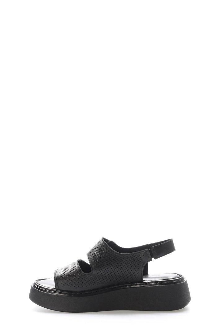 FST Genuine Leather Women's Classic Sandal 621ZA1150 Black - Utica