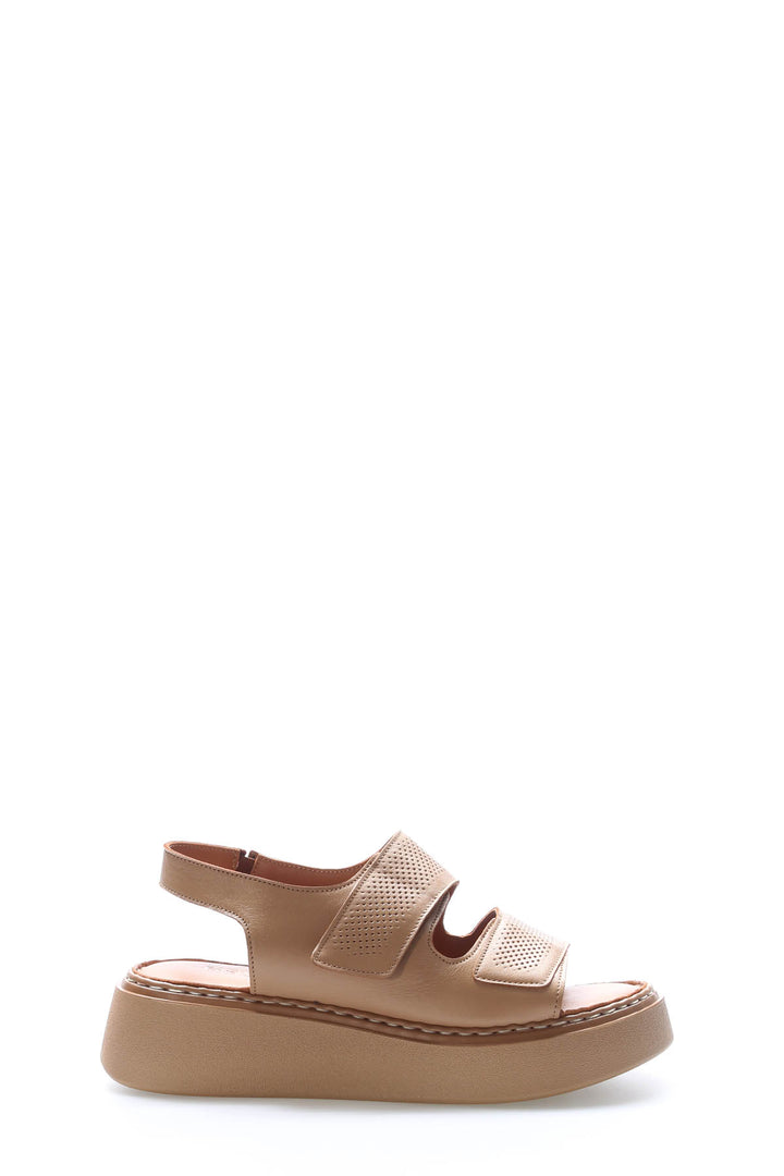 FST Genuine Leather Women's Classic Sandal 621ZA1150 CAPPUCCINO - Dorsten
