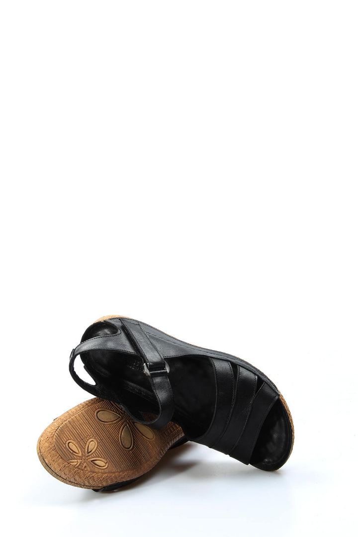 FST Genuine Leather Women's Classic Sandal 763ZA05 Black - Roswell