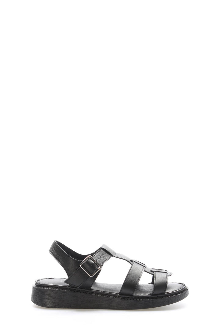 FST Genuine Leather Women's Classic Sandal 972ZA453 Black - Buchholz in der Nordheide