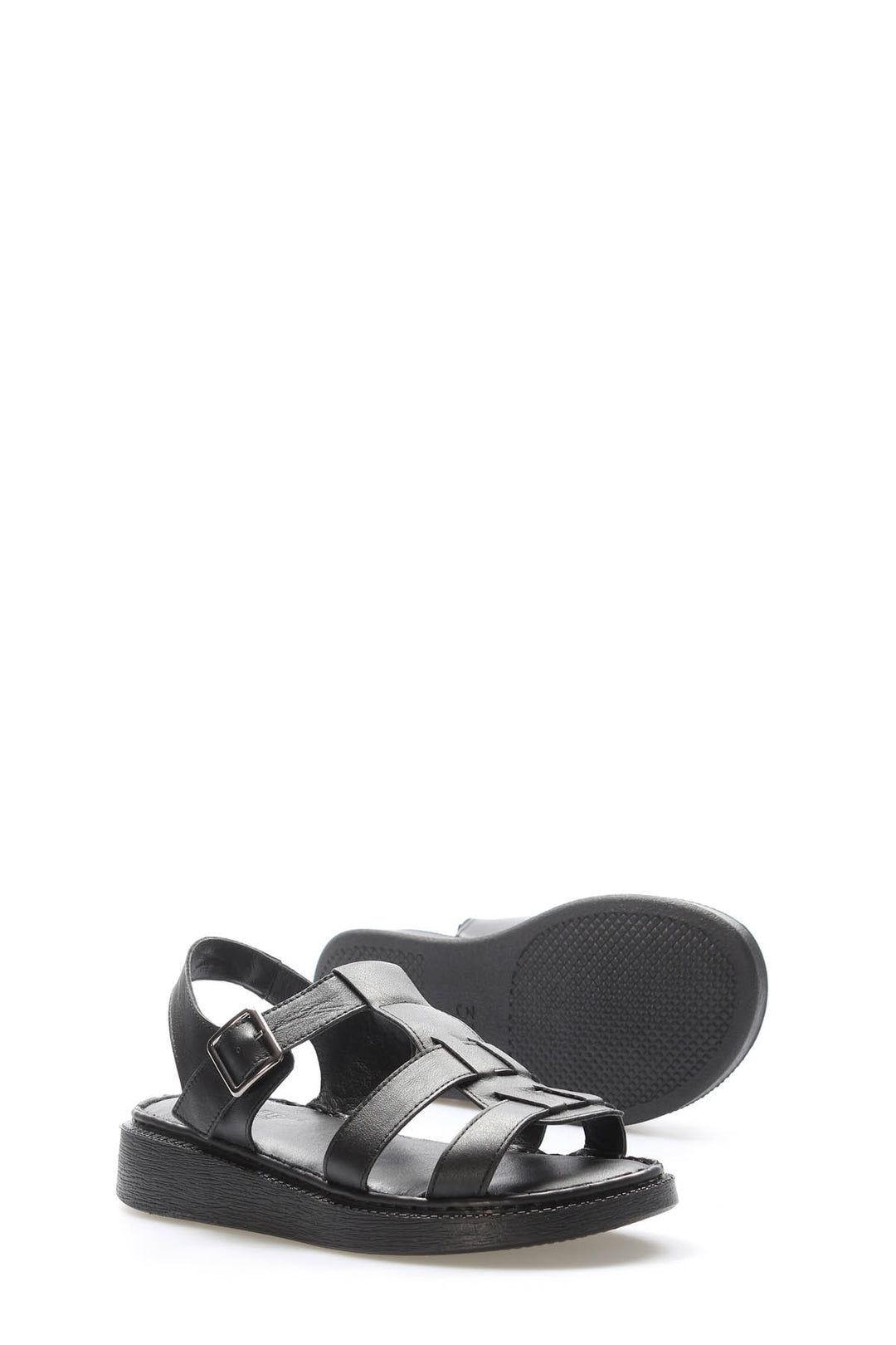 FST Genuine Leather Women's Classic Sandal 972ZA453 Black - Buchholz in der Nordheide
