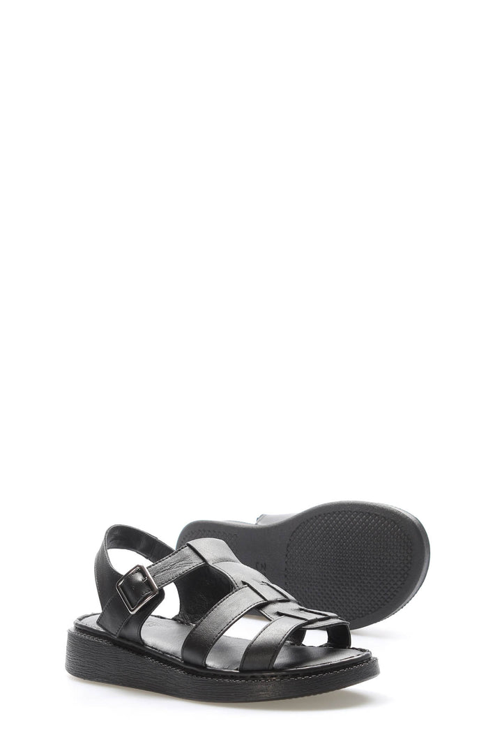 FST Genuine Leather Women's Classic Sandal 972ZA453 Black - Buchholz in der Nordheide