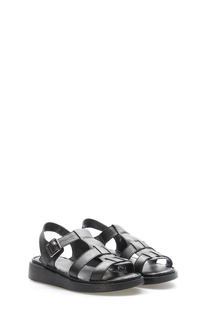 FST Genuine Leather Women's Classic Sandal 972ZA453 Black - Buchholz in der Nordheide