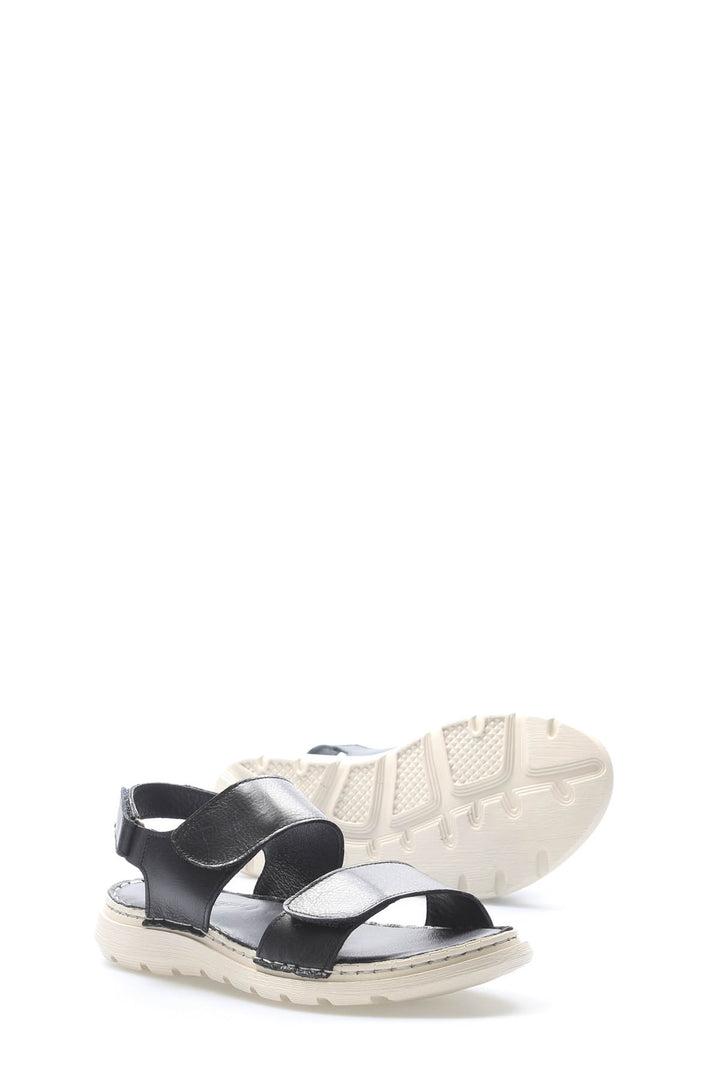 FST Genuine Leather Women's Classic Sandal 972ZA602 Black - Leighton Buzzard
