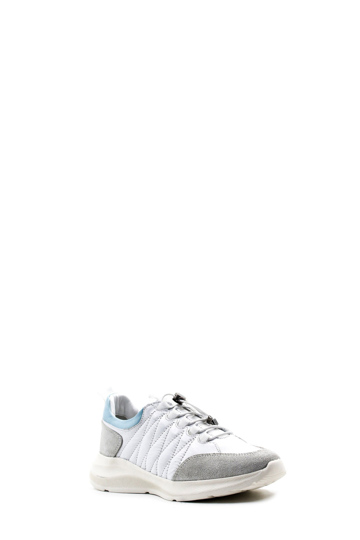 FST Genuine Leather Women's Sneakers 846ZA06 White Blue - Knoxville