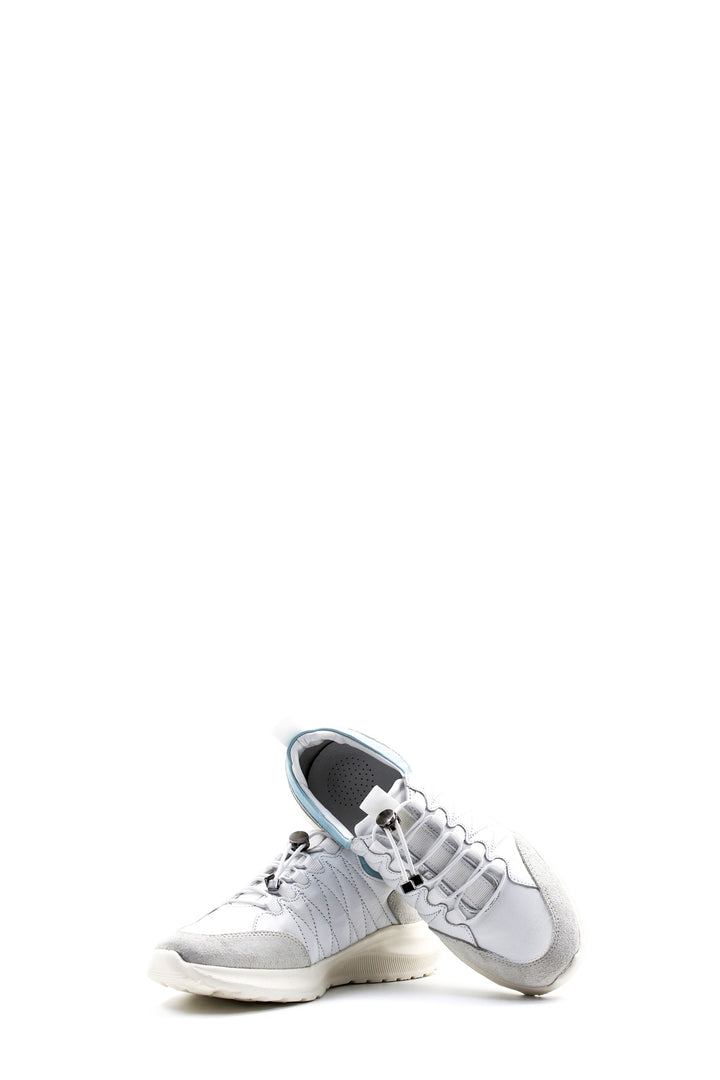 FST Genuine Leather Women's Sneakers 846ZA06 White Blue - Knoxville