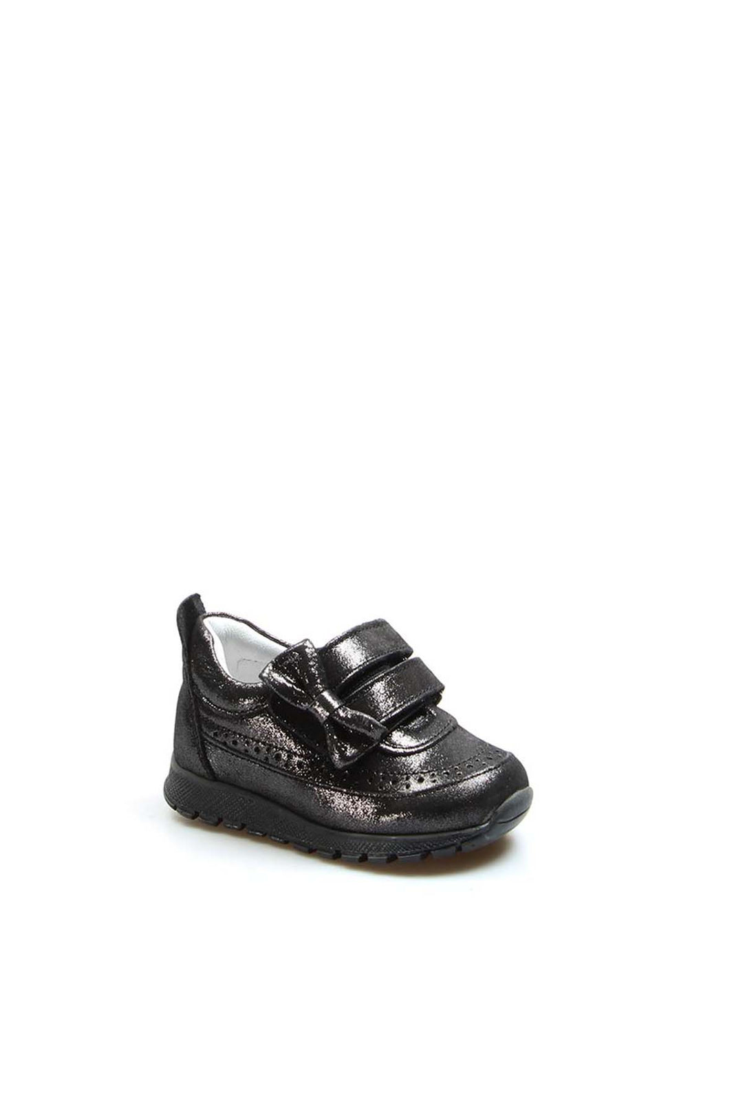 FST Genuine Leather Girl Sneaker Shoes 837IA03 Steel Glittery - Sittard