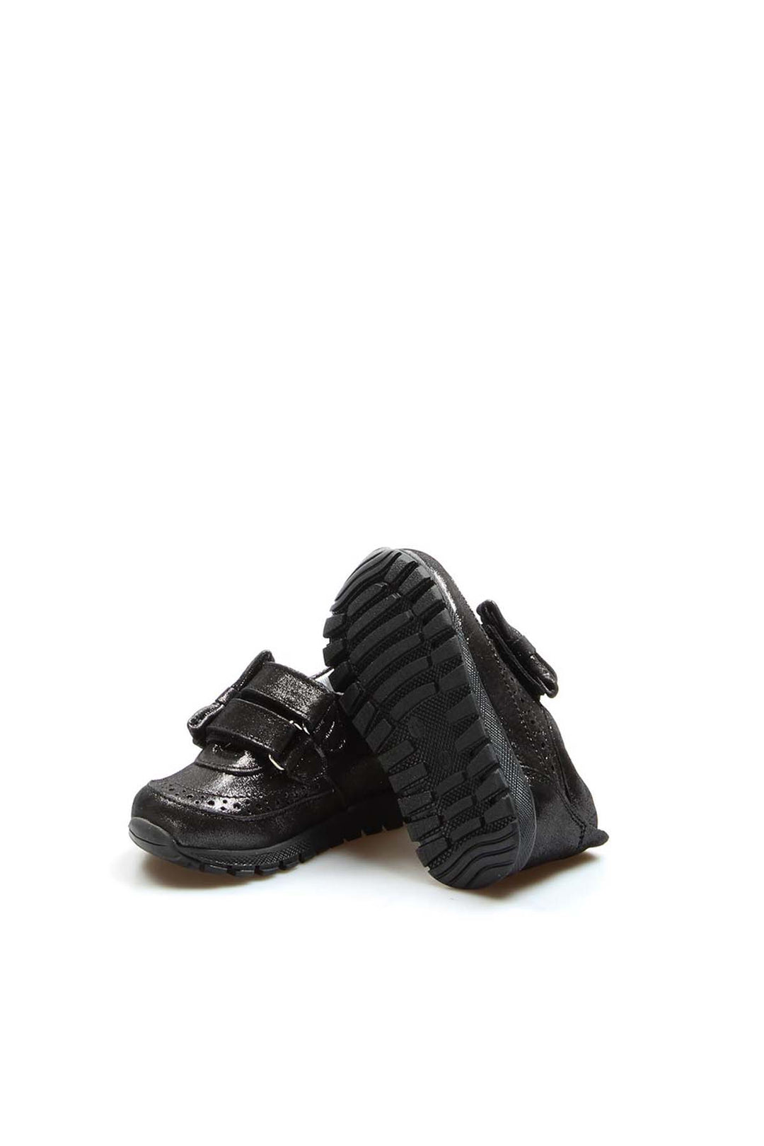 FST Genuine Leather Girl Sneaker Shoes 837IA03 Steel Glittery - Sittard