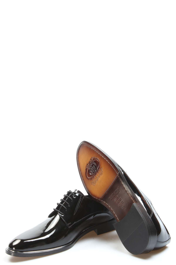 FST Genuine Leather Lace-up Men's Classic Shoes 237MA159 Black Patent - Laatzen