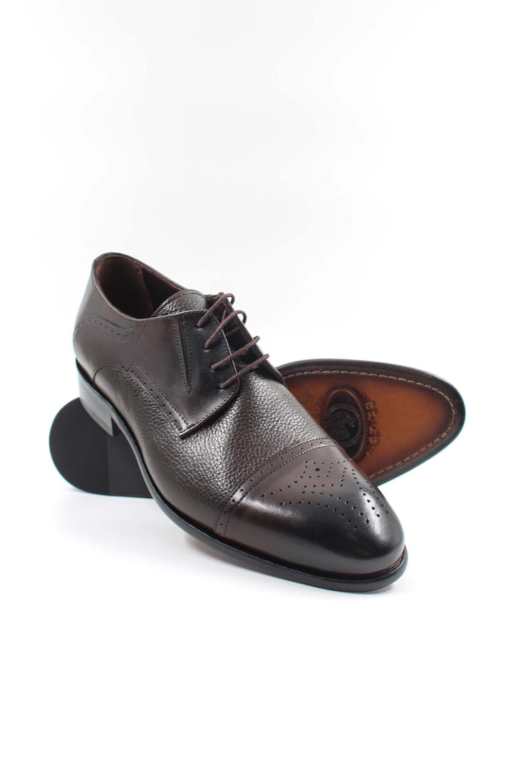 FST Genuine Leather Lace-up Men's Classic Shoes 237MA574 Brown - La Mesa