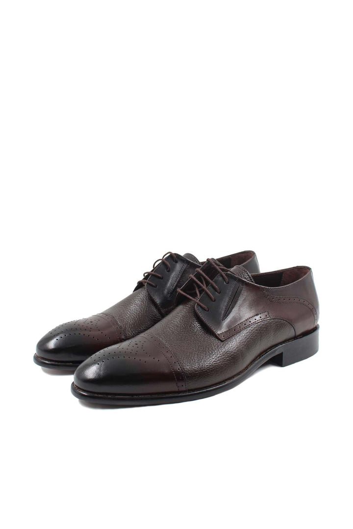 FST Genuine Leather Lace-up Men's Classic Shoes 237MA574 Brown - La Mesa