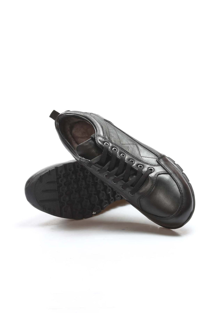 FST Genuine Leather Fur-lined Men's Casual Shoes 723KMA2021 Black - Surrey