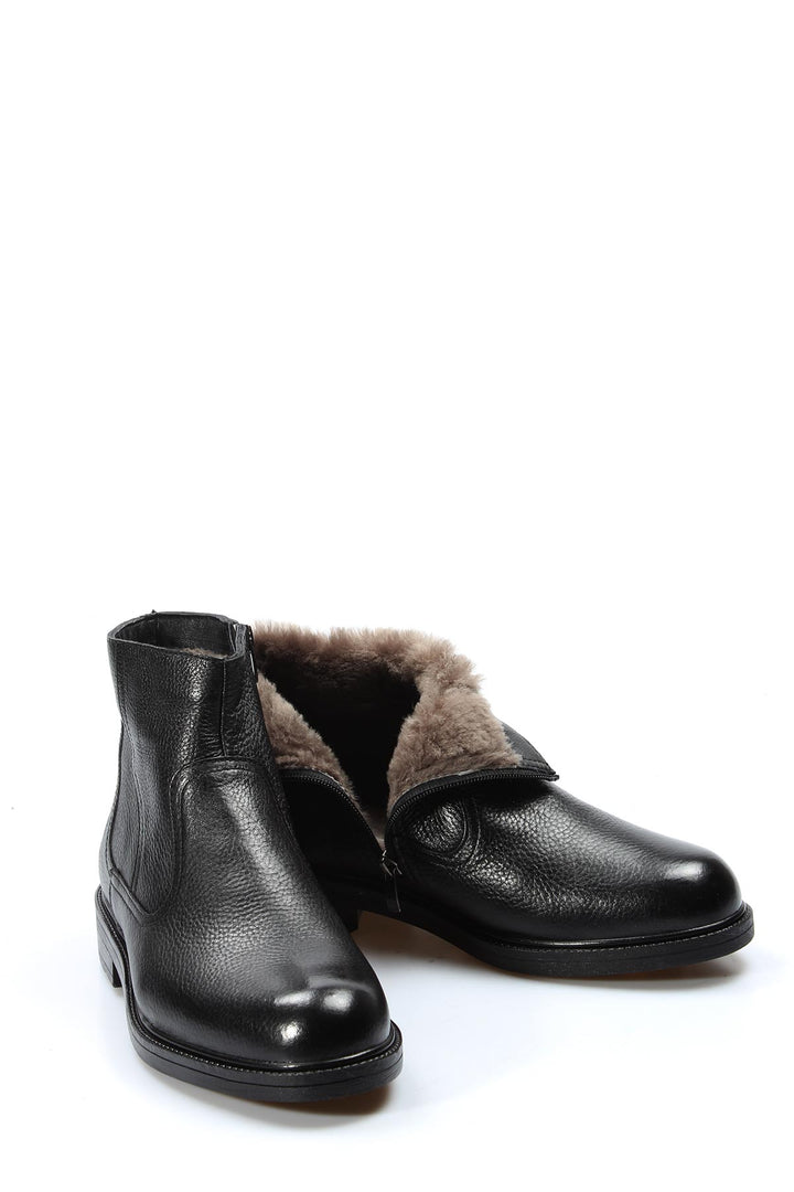 FST Genuine Leather Fur-Lined Men's Classic Boot 408KMA123 Black Floter - Hinesville