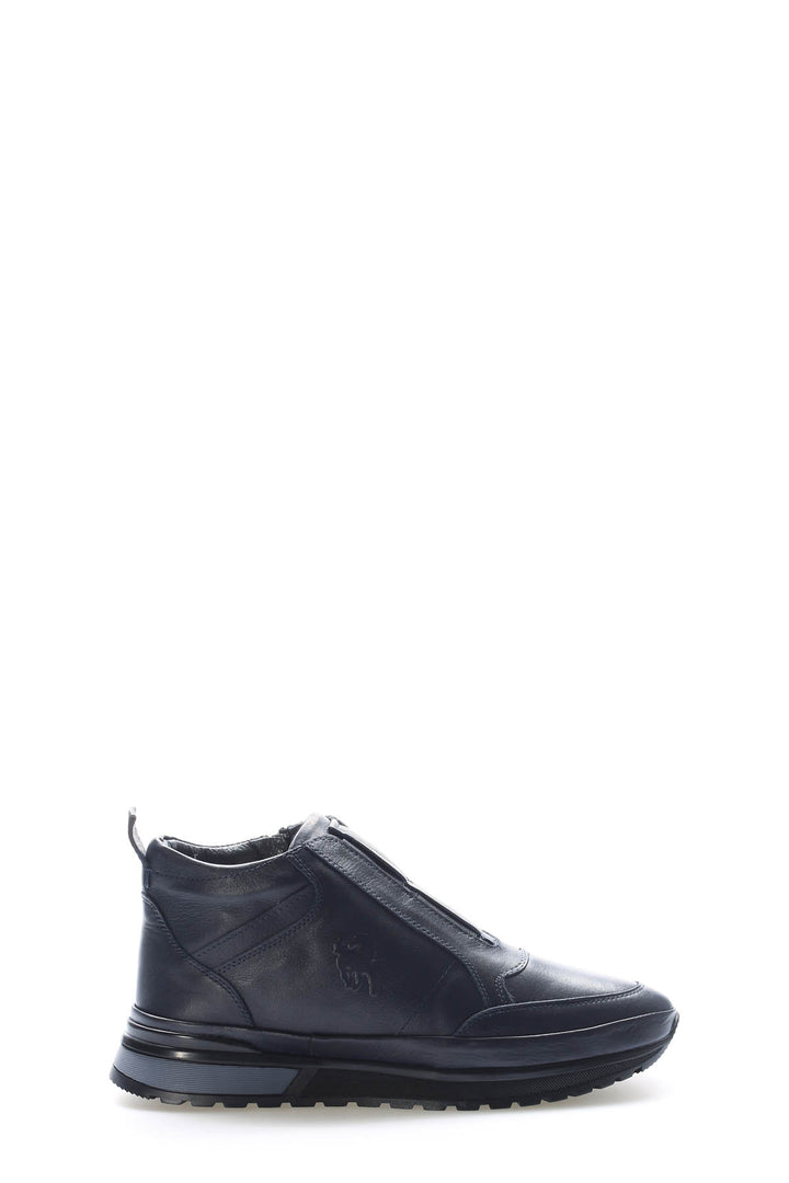 FST Genuine Leather Fur-Lined Men's Casual Boot 856KMA717 Navy Blue - Brockton