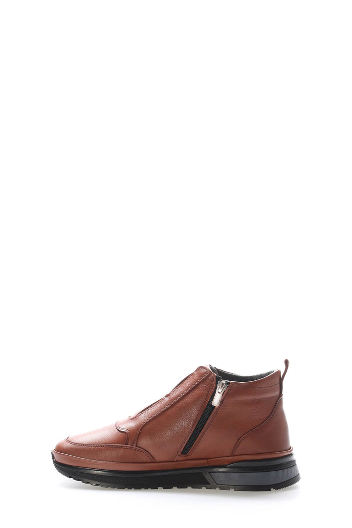 FST Genuine Leather Fur-Lined Men's Casual Boot 856KMA717 Brown - Viterbo