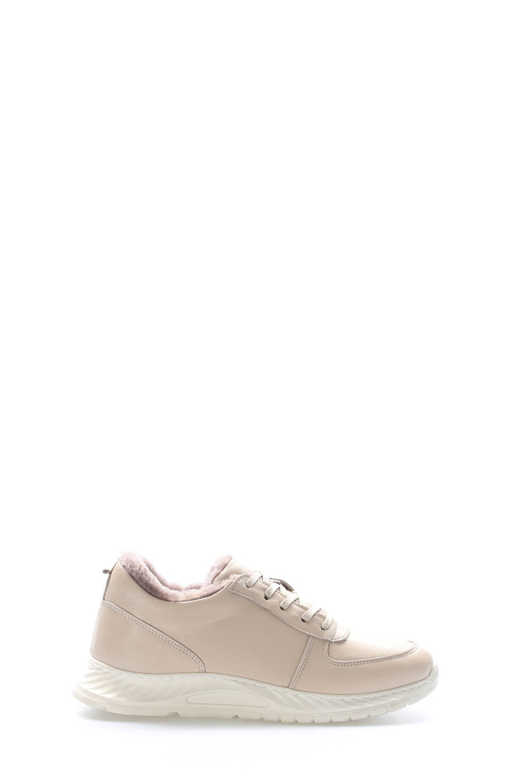 FST Genuine Leather Fur-lined Women's Casual Shoes 583KZA2502 Beige - Toms River