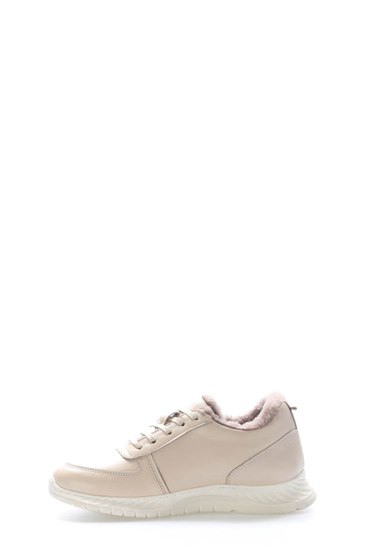 FST Genuine Leather Fur-lined Women's Casual Shoes 583KZA2502 Beige - Toms River