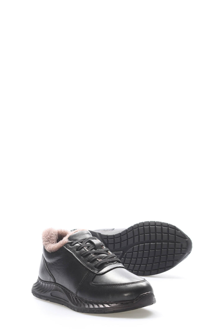 FST Genuine Leather Fur-lined Women's Casual Shoes 583KZA2502 Black - San Francisco