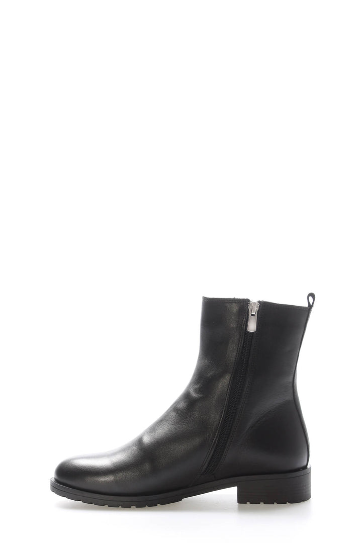 FST Genuine Leather Fur-Lined Women's Thick Sole Boot 257KZA630 Black - Berkeley